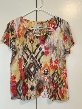 Zenergy by Chicos - Multicolor  Short Sleeve Top - size 2